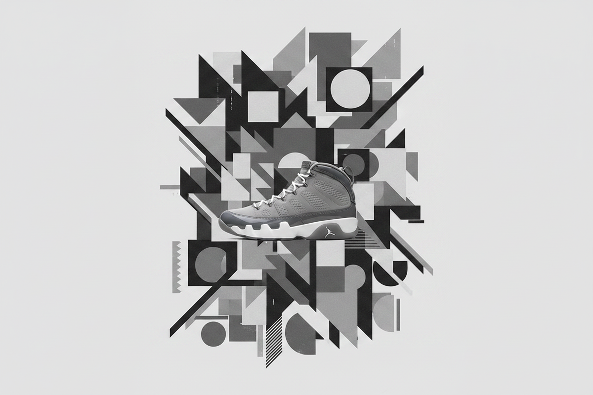Air Jordan 9 Cool Grey - Poster Banner